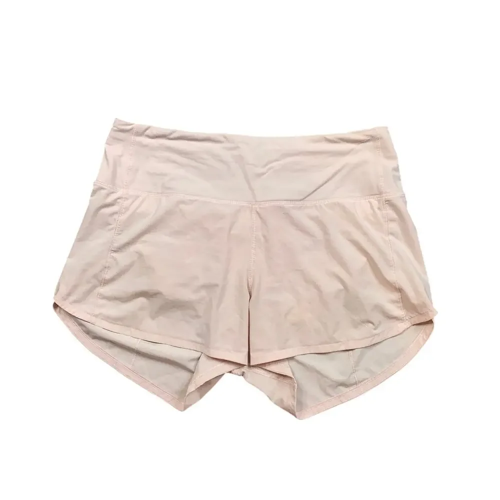Lululemon Shorts Womens 8 Pearl Pink Speed Up High Rise Lined Quick Dry Running